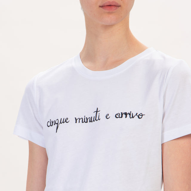 Haveone-T-shirt "5 MINUTI ARRIVO" - bianco
