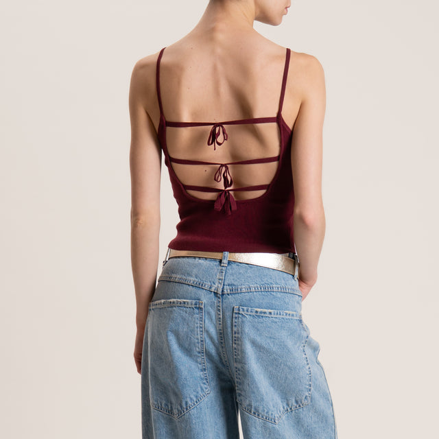 Vicolo-T-shirt in maglia fiocco dietro - india