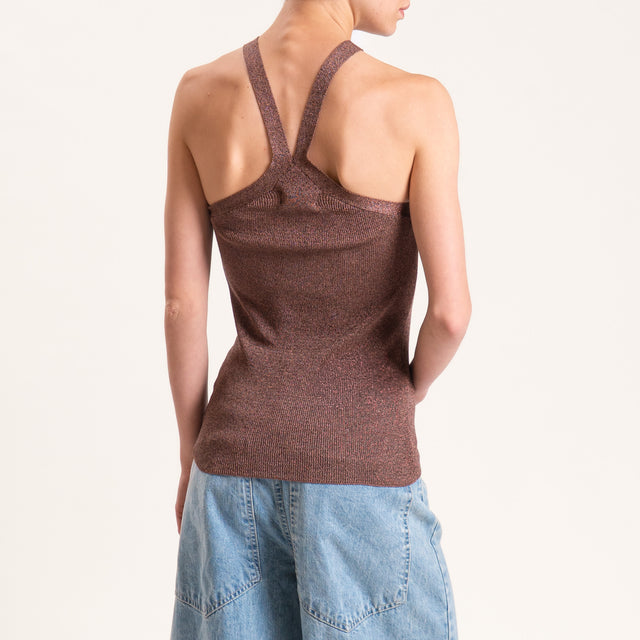 Vicolo-Top in lurex - cioccolato