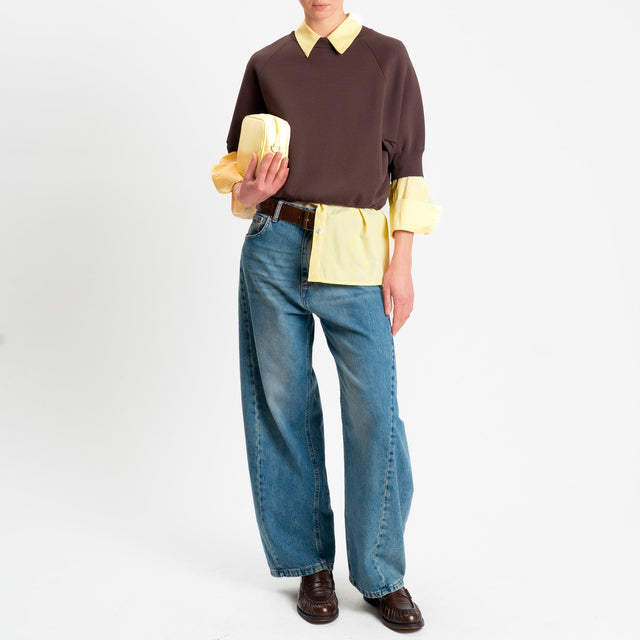 Vicolo-Maglia girocollo punto roma - choco