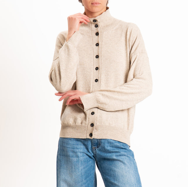 Vicolo-Cardigan LANA/CASHMERE - beige melange
