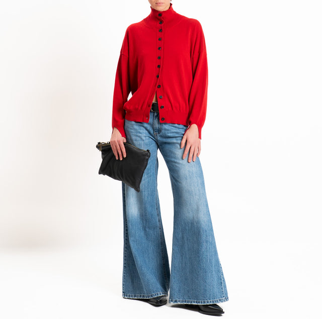 Vicolo-Cardigan LANA/CASHMERE - rosso