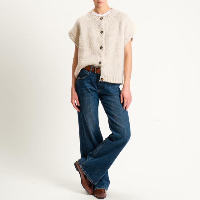 Vicolo-Gilet misto alpaca - burro