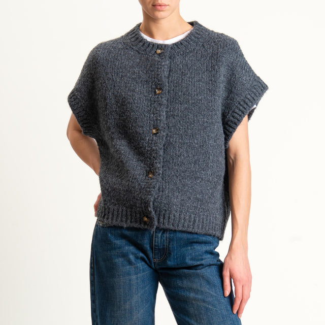 Vicolo-Gilet misto alpaca - antracite