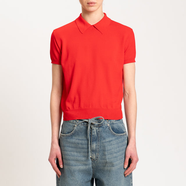 Vicolo-T-shirt collo polo - rosso