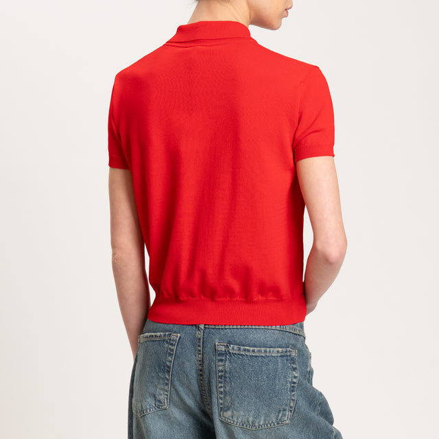Vicolo-T-shirt collo polo - rosso