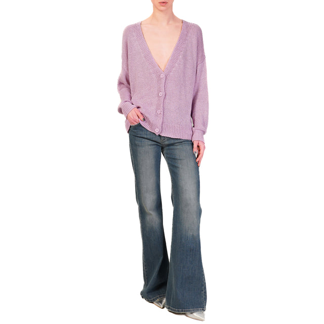 Vicolo-Cardigan scollo v - lilla
