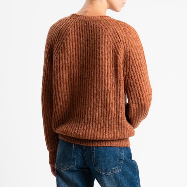 Vicolo-Maglia mohair coste inglesi - bruciato