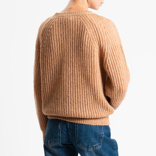 Vicolo-Maglia mohair coste inglesi - camel