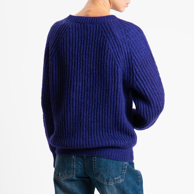 Vicolo-Maglia mohair coste inglesi - viola