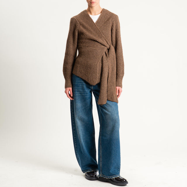 Vicolo-Cardigan mohair - castagna