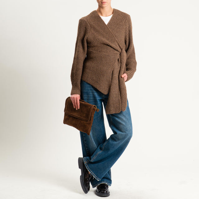 Vicolo-Cardigan mohair - castagna