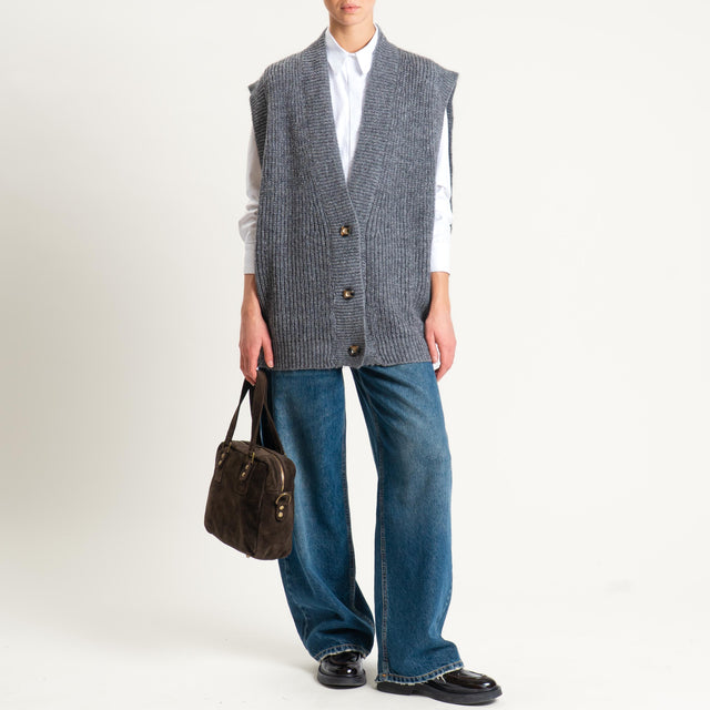 Vicolo-Gilet over mohair - antracite