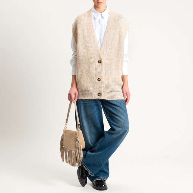 Vicolo-Gilet over mohair - sand