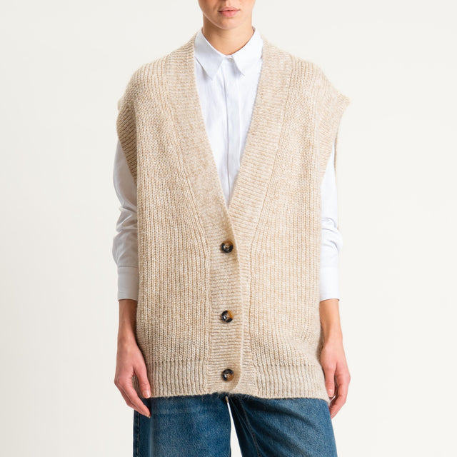 Vicolo-Gilet over mohair - sand