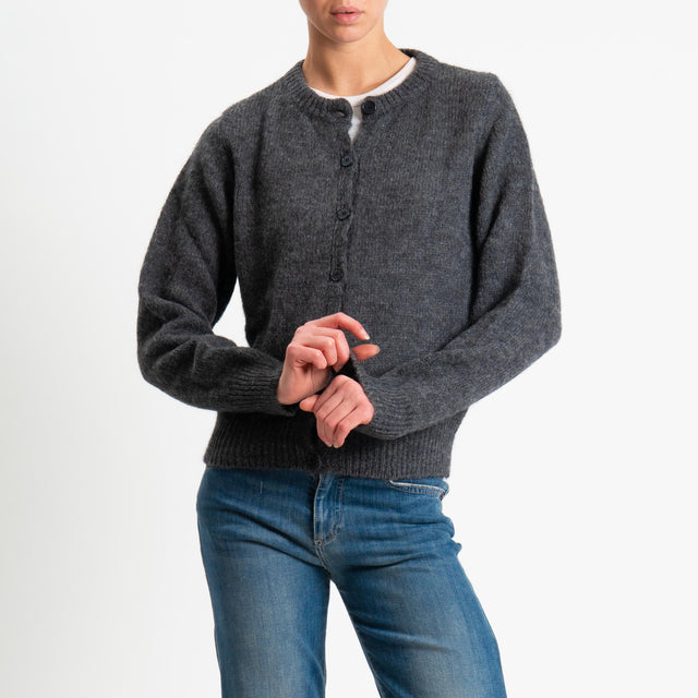 Vicolo-Cardigan rebecchina misto alpaca - antracite