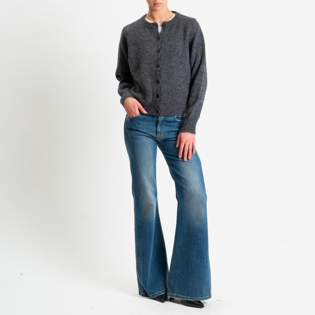 Vicolo-Cardigan rebecchina misto alpaca - antracite