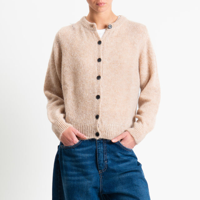 Vicolo-Cardigan rebecchina misto alpaca - beige