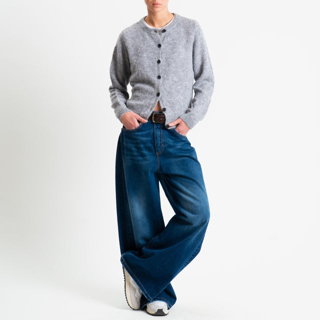 Vicolo-Cardigan rebecchina misto alpaca - grigio