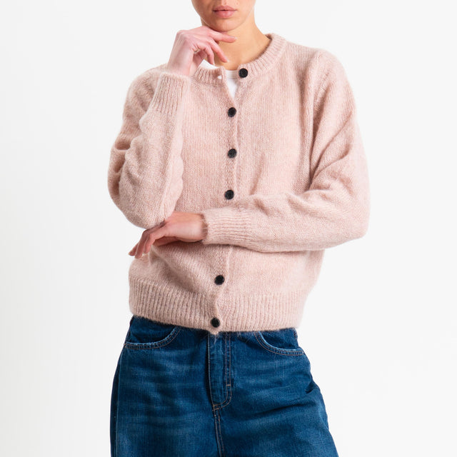 Vicolo-Cardigan rebecchina misto alpaca - rosa