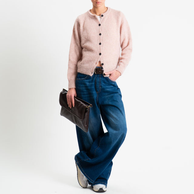 Vicolo-Cardigan rebecchina misto alpaca - rosa