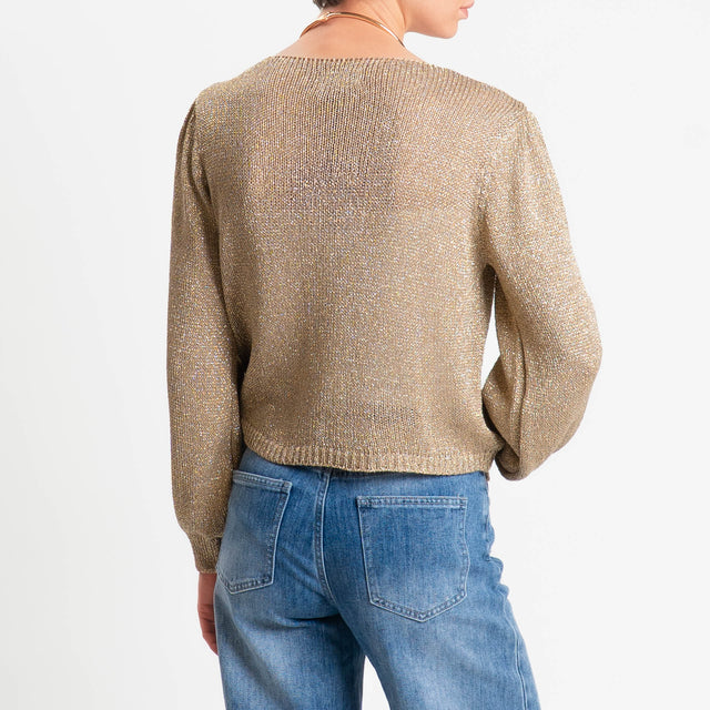 Vicolo-Scaldacuore incrociato filo lurex - oro