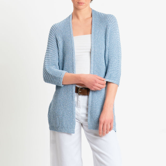 Vicolo-Cardigan costa inglese filo lurex - carta da zucchero