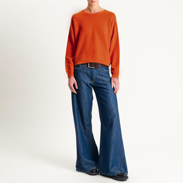 Vicolo-Maglia girocollo boxy - orange