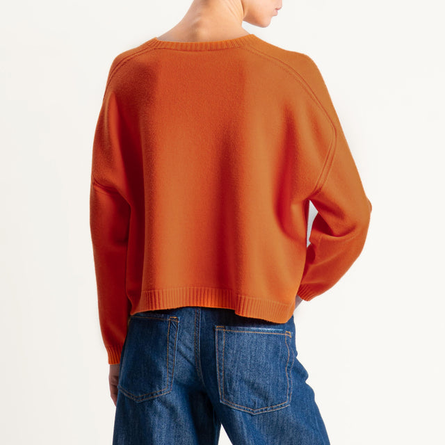 Vicolo-Maglia girocollo boxy - orange