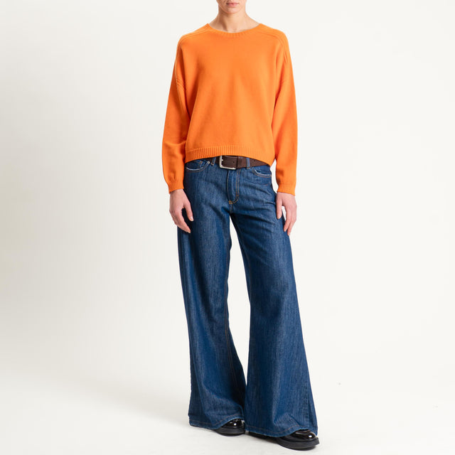 Vicolo-Maglia girocollo boxy - orange