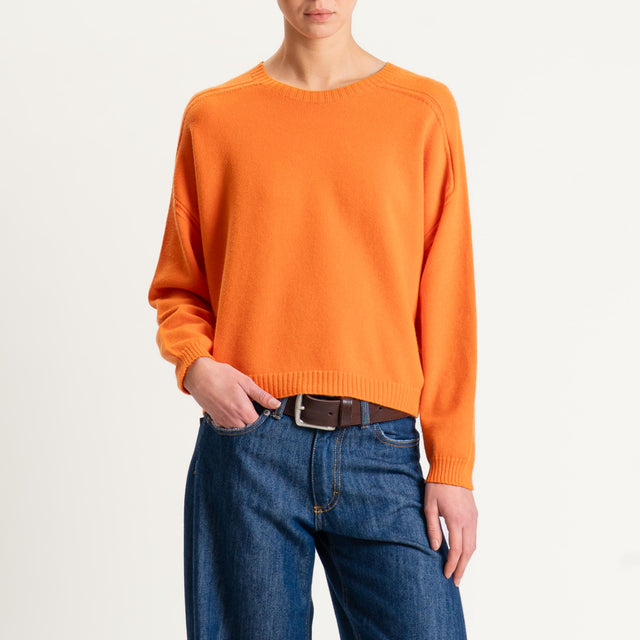 Vicolo-Maglia girocollo boxy - orange