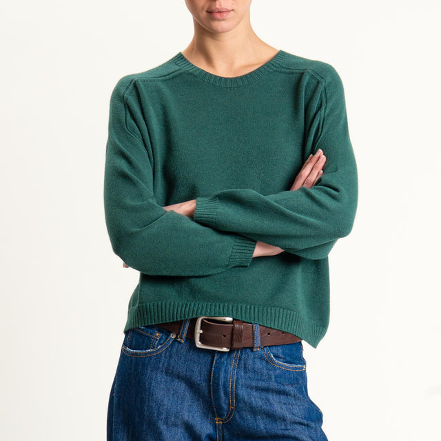 Vicolo-Maglia girocollo boxy - VERDE