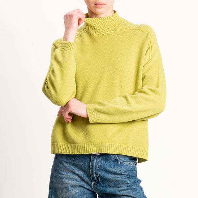 Vicolo-Maglia boxy collo montato - olio