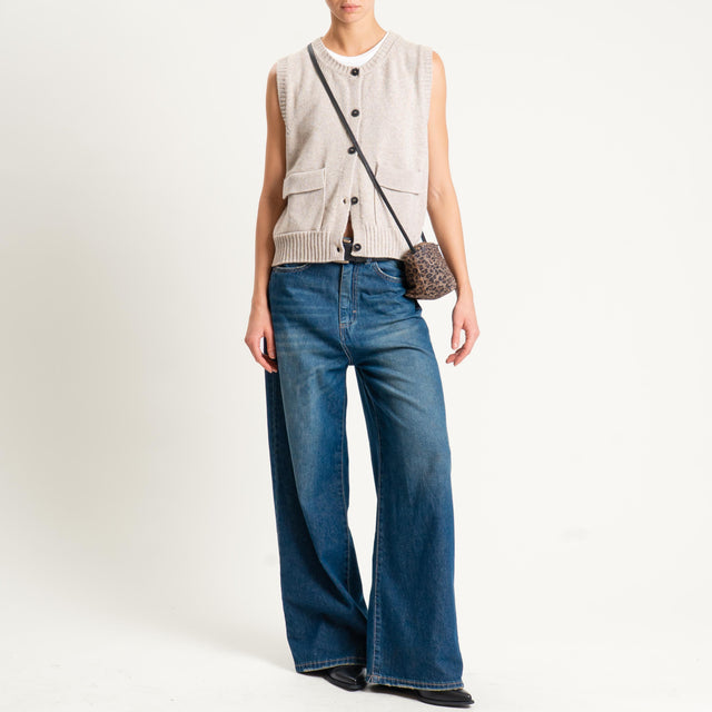 Vicolo-Gilet misto cashmere con tasche - cacha