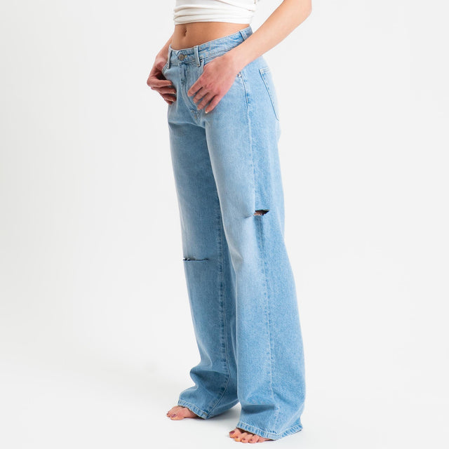 Vicolo- Jeans ALEX relaxed fit ripped - denim chiaro