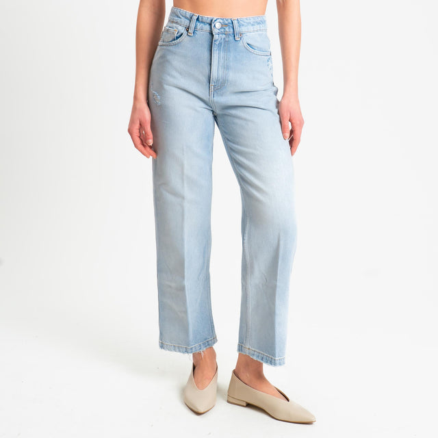 Vicolo-Jeans KATE straight high rise cropped leg - denim chiaro