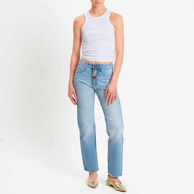 Vicolo-Jeans ZOE regular fit bottoni gioiello - denim