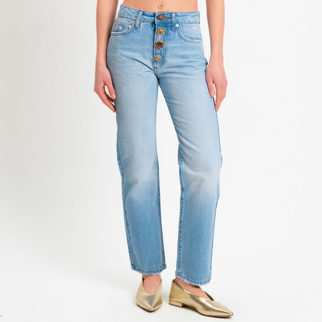 Vicolo-Jeans ZOE regular fit bottoni gioiello - denim