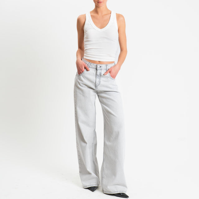 Vicolo-Jeans MIA wide leg fit stone washed - grigio cenere
