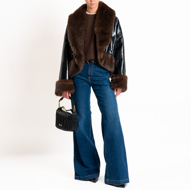 Vicolo-Jeans ELENA wide leg tasche francesi - denim