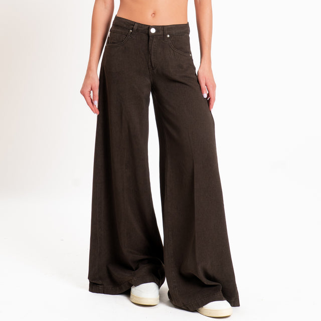 Vicolo-Pantalone MADISON wide leg fit - cioccolato