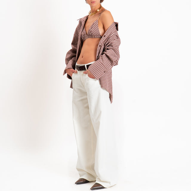 Vicolo-Pantalone MIA baggy fit - burro