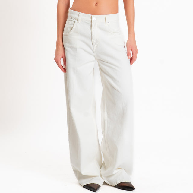 Vicolo-Pantalone MIA baggy fit - burro