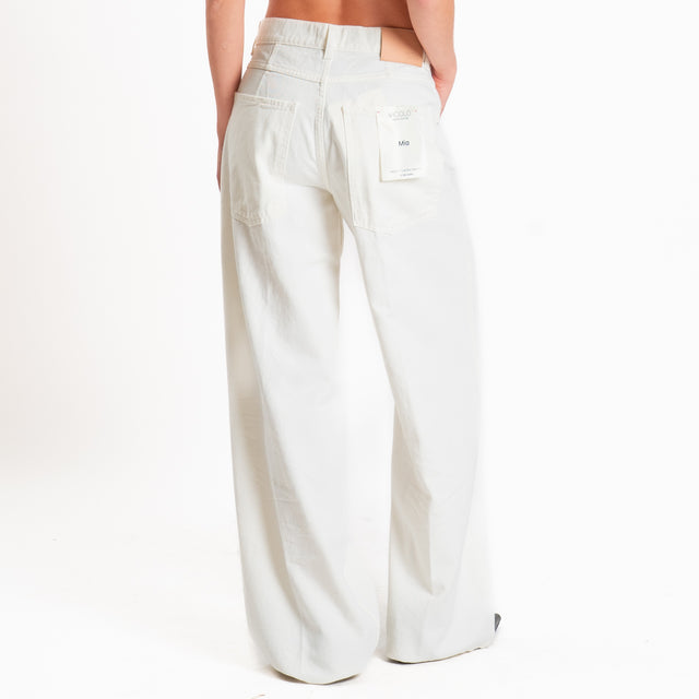 Vicolo-Pantalone MIA baggy fit - burro