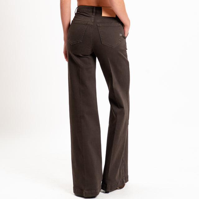 Vicolo-Pantalone ELENA wide leg fit - moro