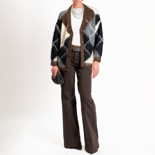 Vicolo-Pantalone ELENA wide leg fit - moro