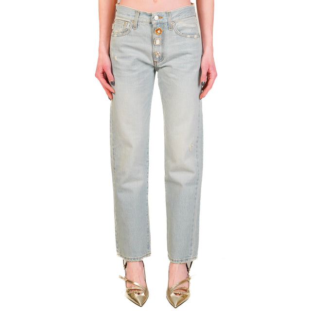Vaqueros Vicolo ZOE con detalle joya - denim claro