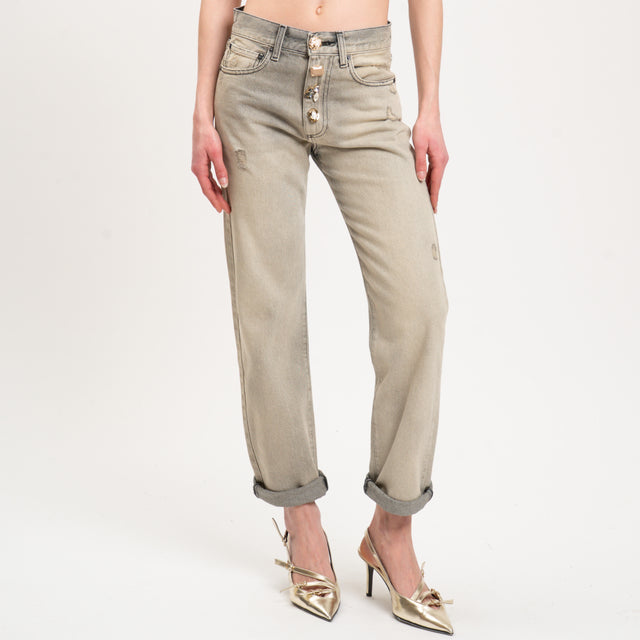 Vicolo -Jeans ZOE dettaglio gioiello - denim sabbiato