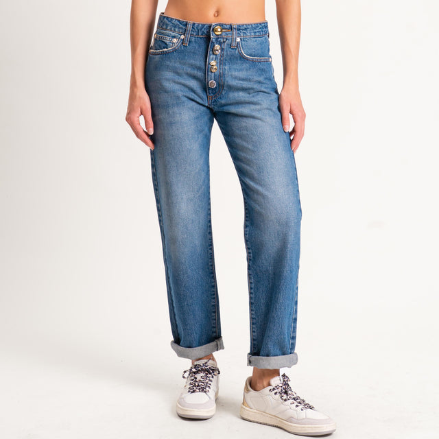 Vicolo-Jeans ZOE regular fit bottoni gioiello - denim