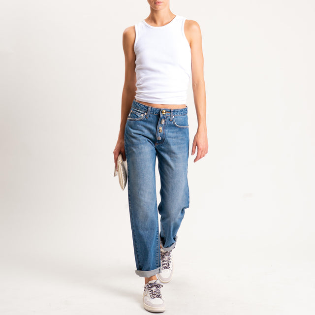 Vicolo-Jeans ZOE regular fit bottoni gioiello - denim